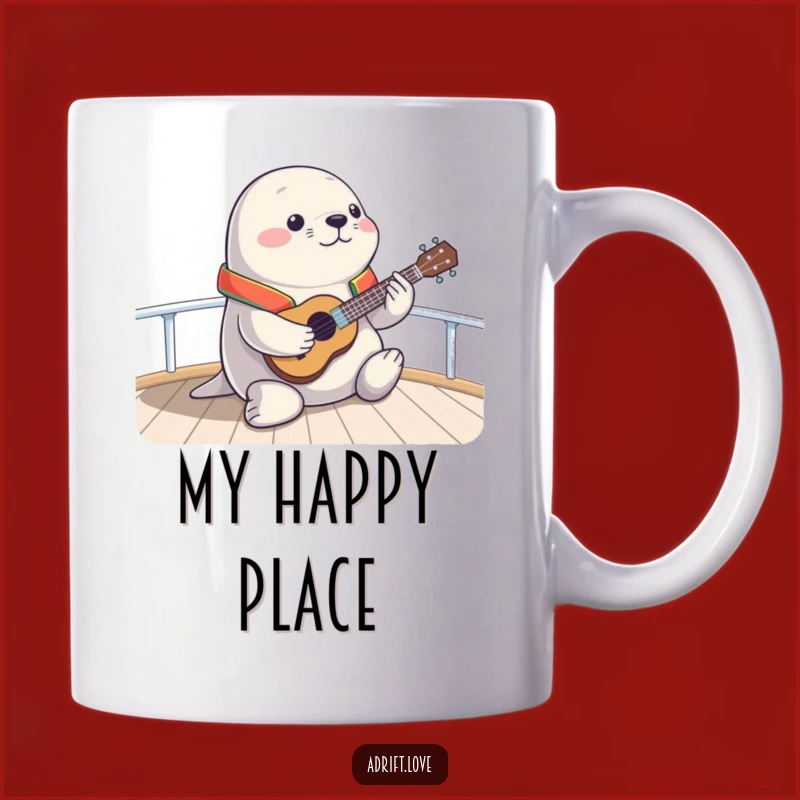 Funny Seal Ukulele Mug: Adorable and Hilarious Gift for Music Lovers