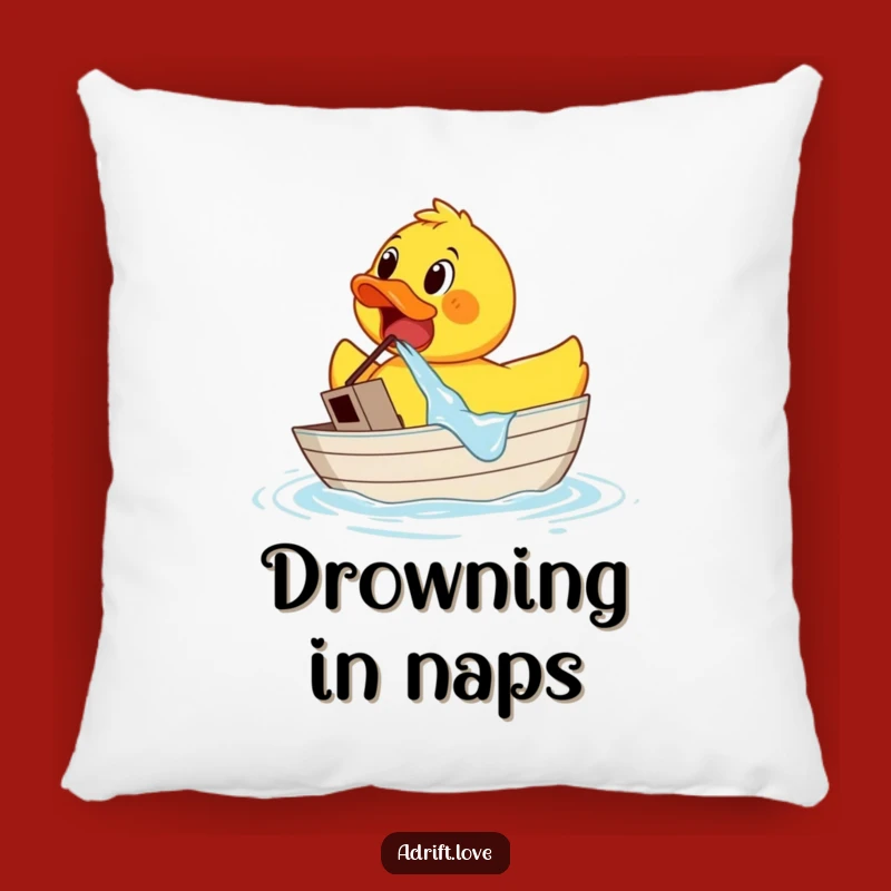 Funny Duck Sinking Boat Pillow: Comfy Humor for Your Couch