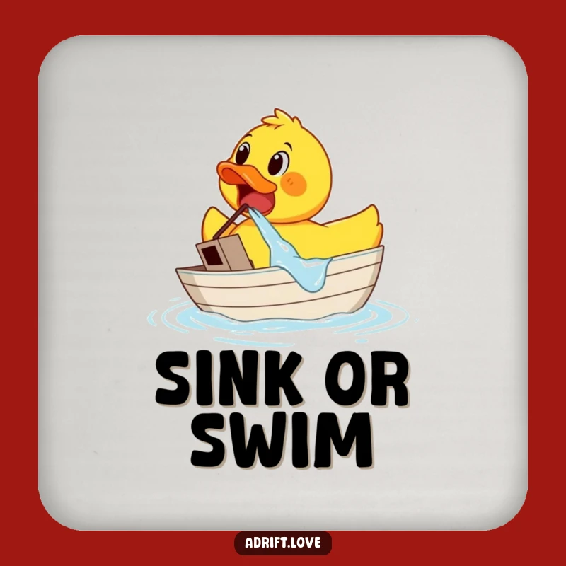 Funny Rubber Duck Sinking Boat Coaster: Protect Surfaces with Humor Humor