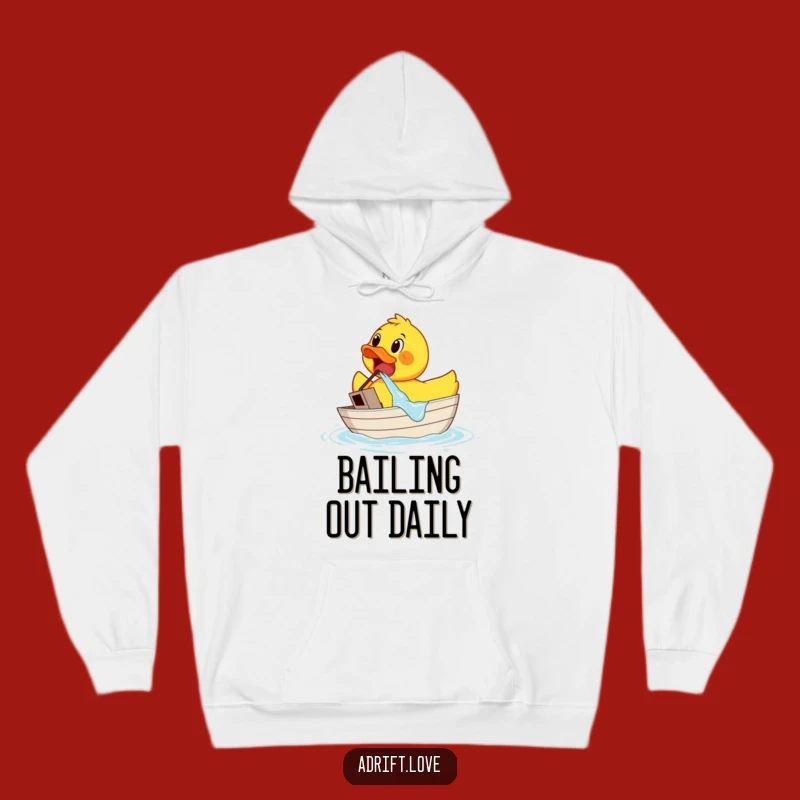 Funny Duck Sinking Boat Hoodie: Cozy Up with Comical Nautical Adventures