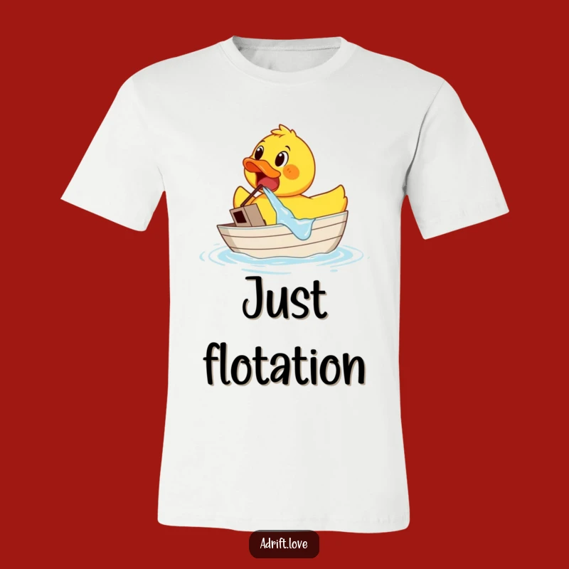 Funny Surprised Duck Sinking Boat T-Shirt: Hilarious Nautical Gag Gift